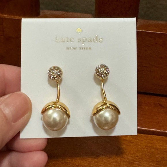 Kate Spade New York Sparkling Pearl Drop Earrings - Picture 1 of 2